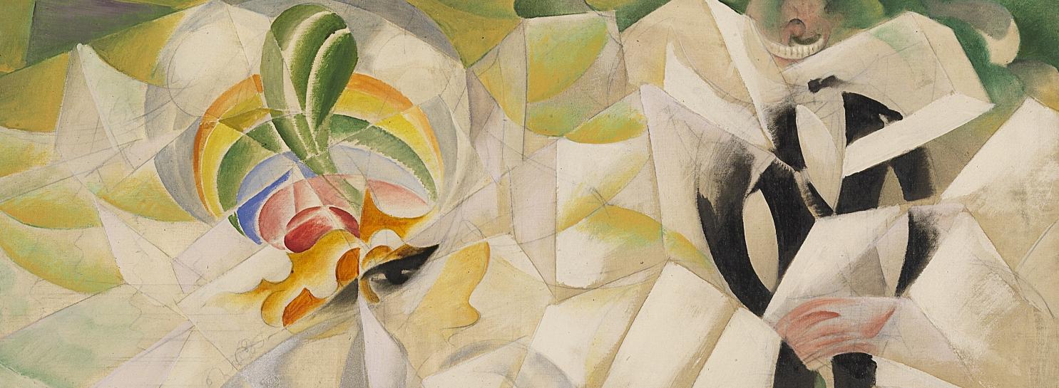Immagine opera di Giacomo Balla, Spazzolridente, 1918, olio su tela