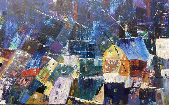Gerusalemme est, 2025, olio su tela 120 x 60 cm