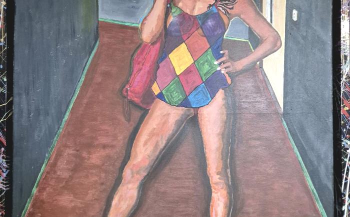 Last night a little dancer..., 2025, acrilico su tela, 70x90 cm