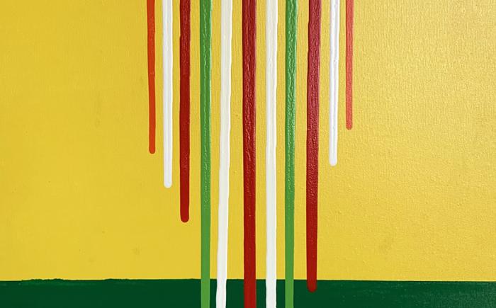 Colate, 2024, smalto acrilico su tela 50 x 70 cm