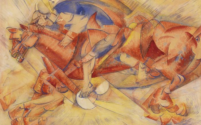 Il cavaliere rosso, 1913, tempera e inchiostro su carta intelata