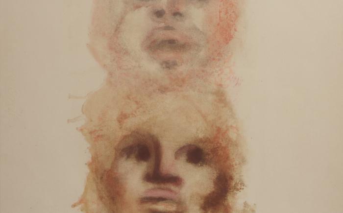 Doppio ritratto, litografia a color, 65x48cm