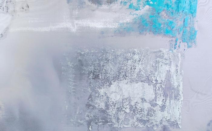 (ἀρχή) Archè, 2023, tela, acciaio, pigmenti, olio + acrilico, grafite 150 x 156 cm