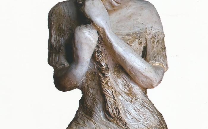 Adolescenza, 2012, argilla bianca 24 x 35 cm
