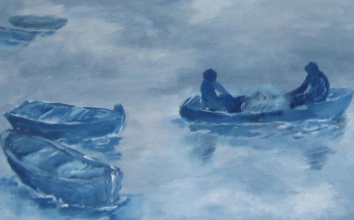 Alla ricerca della quiete, 2012, acrilico su tela 50x35 cm