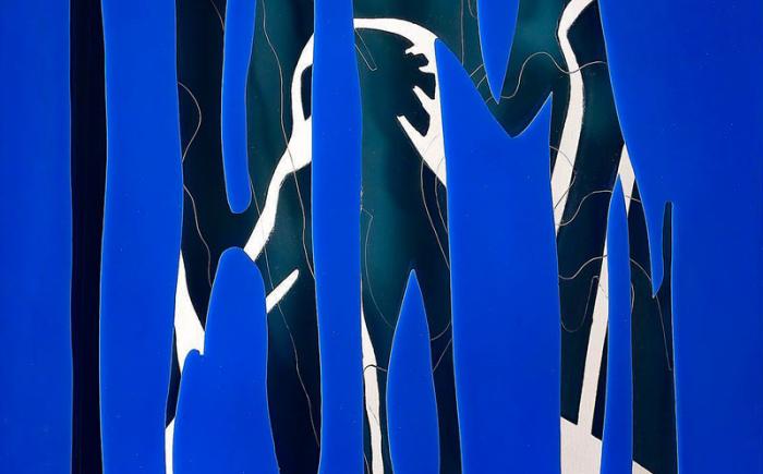 Senza titolo, 1970, tre strati sagomati, due in plexigas e l'ultimo in legno, 43,4x43,4 cm