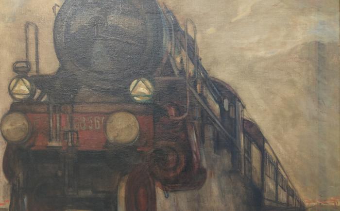 Macchina in corsa, 1911-12, olio su tela