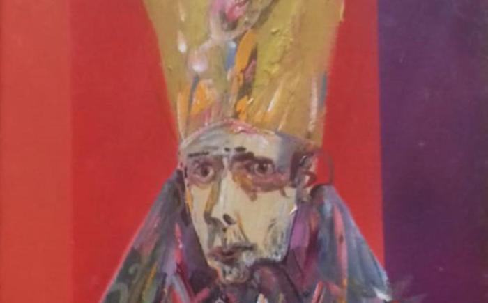 Cardinale, 2019, olio su tela, 25x35 cm
