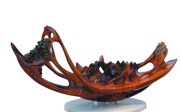 Mare nostrum, 2014, radica di olivo e pietre