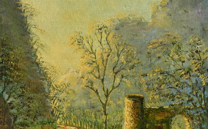 Crepuscolo, 1988, olio su tela 30 x 60 cm