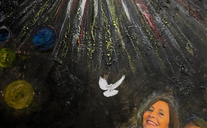 Di Luce e Di Spirito (realizzata a 4 mani con mia sorella Lucia Di Spirito), tecnica mista 30 x 40 cm