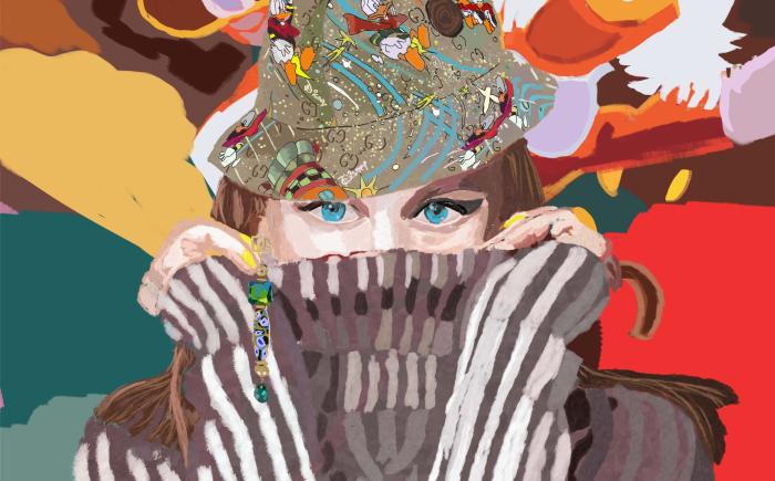 Don't try to be perfect, 2023, digital art - stampa su metallo dibond 80 x 80 cm