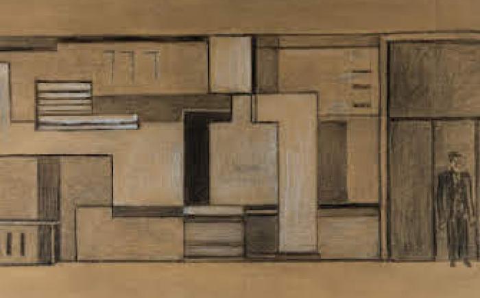 Interventi decorativi per la Casa del Fascio, 1935/37, carboncino su carta intelata
