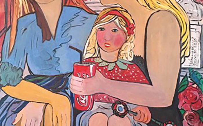 Drink a Trinità dei Monti, 2016,  olio su tavola di legno 60 x 100 cm