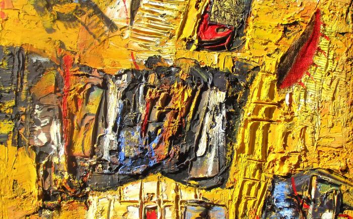 Emozioni, 2022, tecnica mista su tela 80 x 80 cm