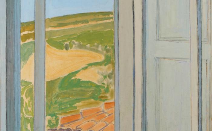 Paesaggio dalla finestra, 1965, olio su tela, 100x70 cm