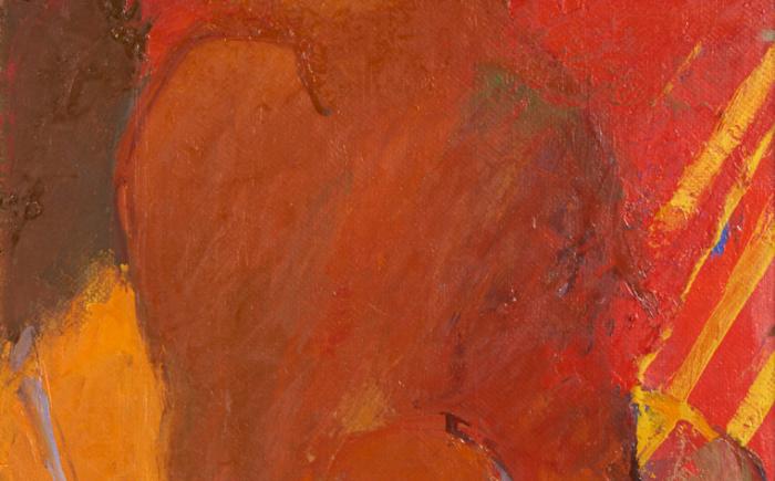 Guarda dalla soglia francese, 1967, olio su tela, 53x43cm