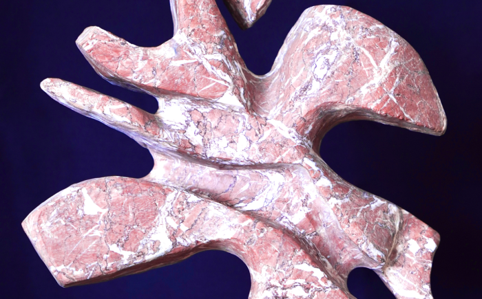 Gallo cedrone, 2005, marmo di Cottanello, 32x40x15 cm
