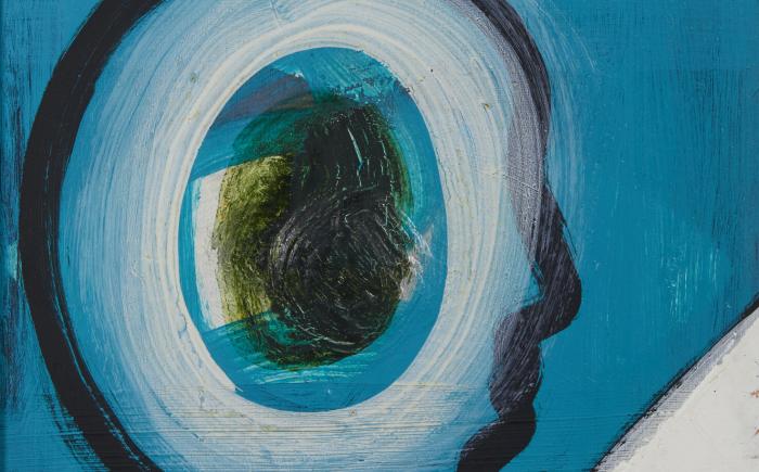Senza titolo, 1990, tecnica mista su tavola, 34x31,4cm
