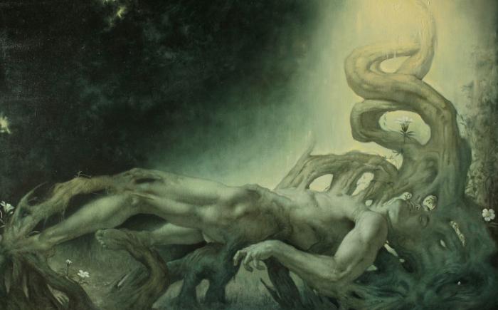 Trasmutazione, 2024, olio su tela di lino, 110x85cm