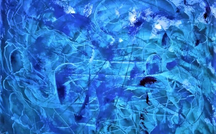 IL FRAGORE DEL MARE, 2021, olio su tela 80 x 80 cm