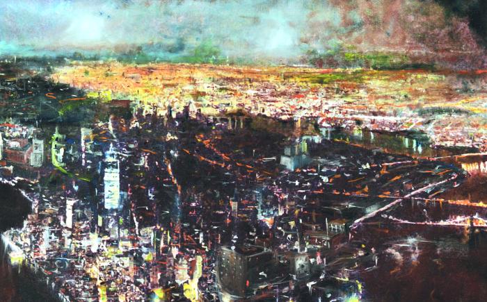 La tempesta, 2014, olio su tela 95x115 cm
