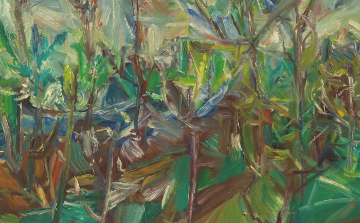 Alberi in fiore, 1954, olio su tela, cm 80,5x90,5