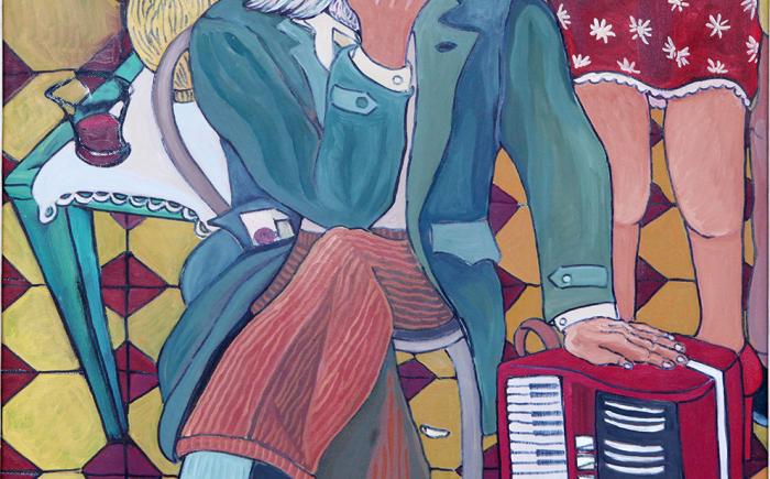 Un brutto sogno, 2020, tecnica mista 60 x 70 cm