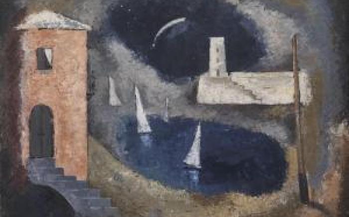 Paesaggio, olio su tela