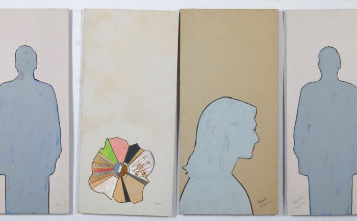 Diario a tempo libero, 2001, tecnica mista su cartone, 49.7 x 97.0 cm