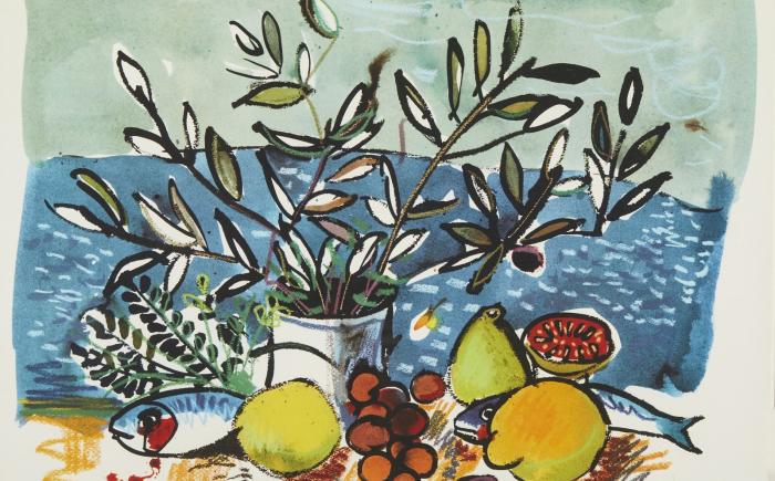 Senza titolo, Incisione all'acquatinta, stampata in verde, con taglio, 37x36.5 cm