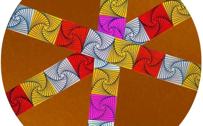 The war game 1, 2025, pennarelli su cartoncino, diametro 26 cm