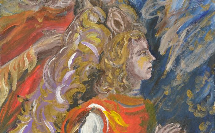Preghiera, 2016, acrilico su tela, cm 40x60