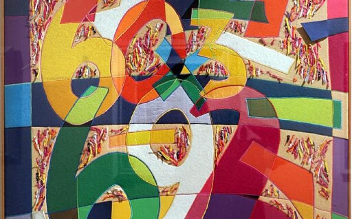 Numerica, intarsio in panno, 1980