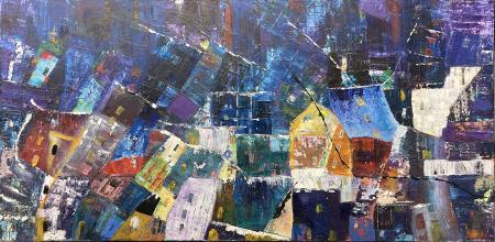 Gerusalemme est, 2025, olio su tela 120 x 60 cm