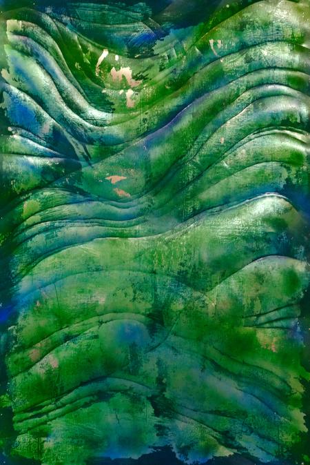 Particolare di corrente, 2024, ferro e smalto 100x150 cm