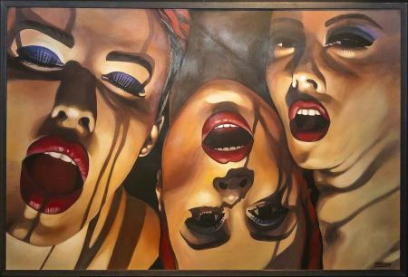 Selfie, 2024, acrilico tela 130x80 cm