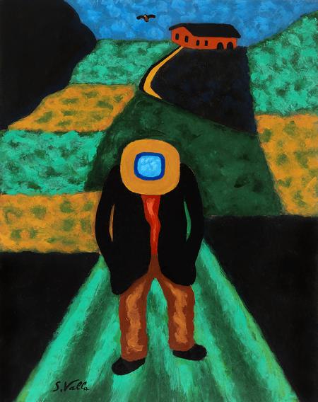 MEDITAZIONE, 2004-2006, acrilico su faesite, 40x50 cm