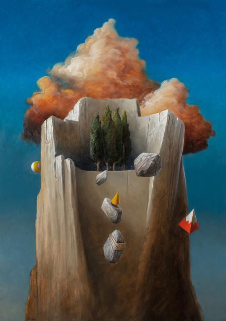 Ti troverò lassù, 2023, olio su tela 100x150 cm