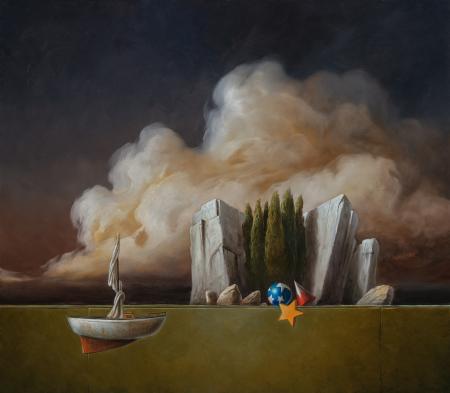 Ritorni, 2023, olio su tela 80x70 cm