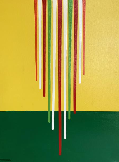 Colate, 2024, smalto acrilico su tela 50 x 70 cm