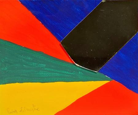 In quadro, 1982, tempera e specchio su tela 43 x 38 cm