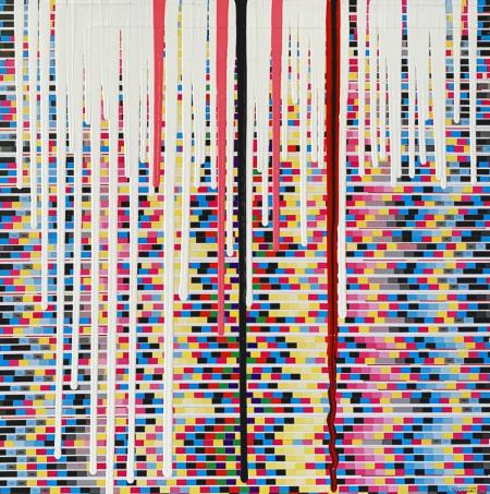 Colate, 2012, tecnica mista su tela 40 x 40 cm
