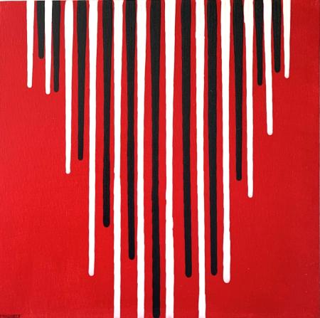 Colate, 2014, smalto acrilico su tela 40 x 40 cm