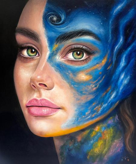 Astra, 2025, olio su tela 100x120 cm
