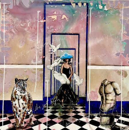 Break On Through to the Other Side, 2025, acrilici su tela 80 x 80 cm