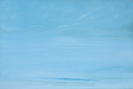 Celestiale, omaggio a Piero Guccione, 2018, acrilici su tela 150 x 100 cm