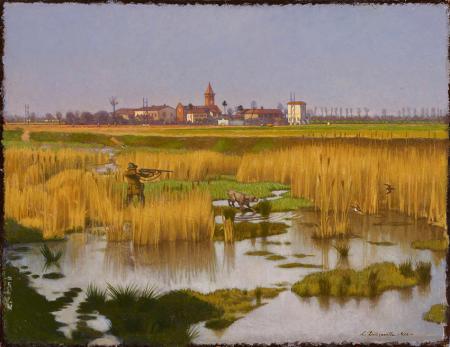 Beccaccini di ripasso, 1926, olio su tavola