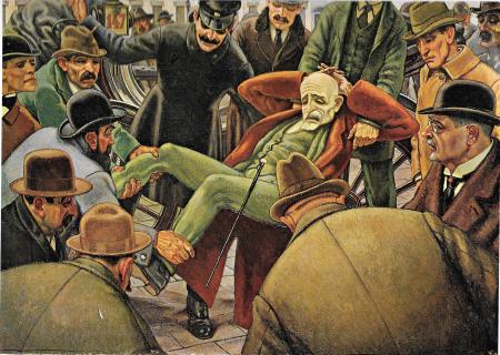 Un caduto, 1919, olio su tela