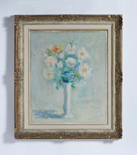 Vaso di fiori, 1944, olio su cartone intelato, 59,5x50cm